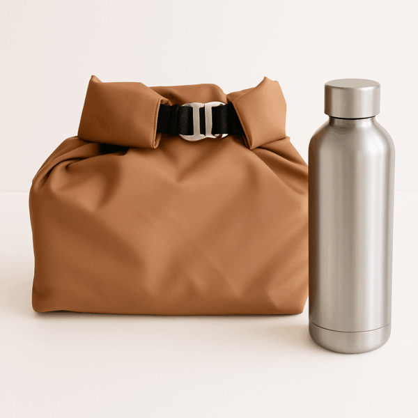 Ruime lunchtas met handige thermosfles - Afbeelding 1